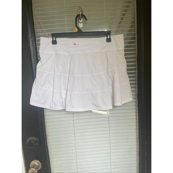 Lululemon Pace Rival Tall Tennis Skort White Size 10 Tall - Picture 14 of 16
